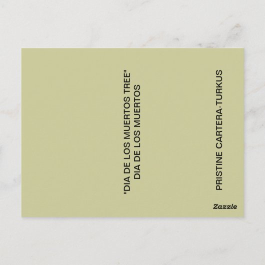 DIA DE LOS MUERTOS TREE BRIEFKAART (Achterkant)