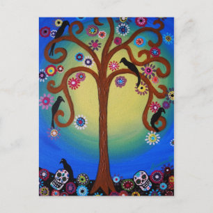 DIA DE LOS MUERTOS TREE BRIEFKAART