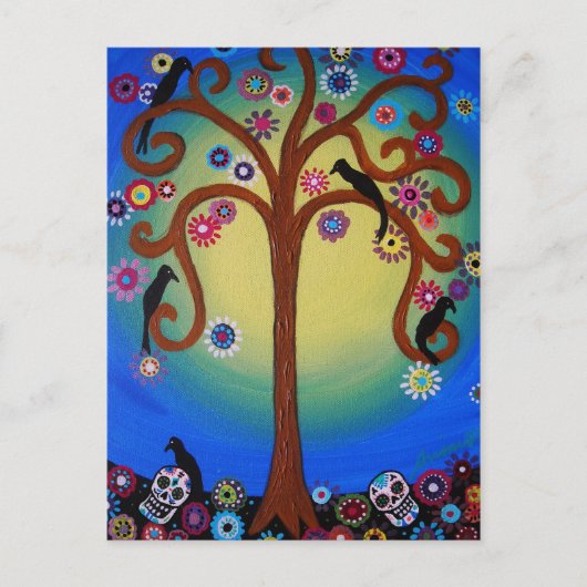 DIA DE LOS MUERTOS TREE BRIEFKAART (Voorkant)