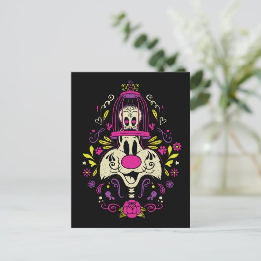 Día De Los Muertos TWEETY™ & SYLVESTER™ Uitnodiging Briefkaart (Staand voorkant)