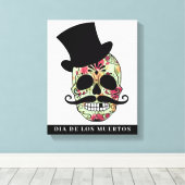 DIA DE LOS MUERTOS Uitgerekt Canvas Print (Insitu (Houten vloer))
