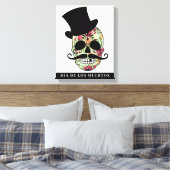 DIA DE LOS MUERTOS Uitgerekt Canvas Print (Insitu (Slaapkamer))