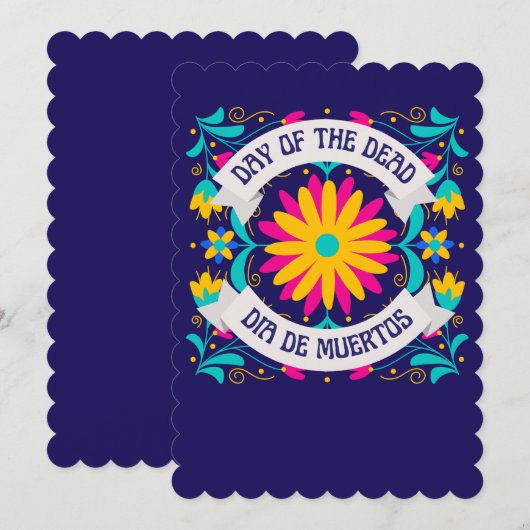 Dia De Los Muertos Uitnodiging (Voorkant / Achterkant)