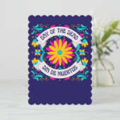 Dia De Los Muertos Uitnodiging (Staand voorkant)