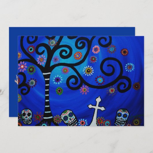 DIA DE LOS MUERTOS UITNODIGING (Voorkant / Achterkant)