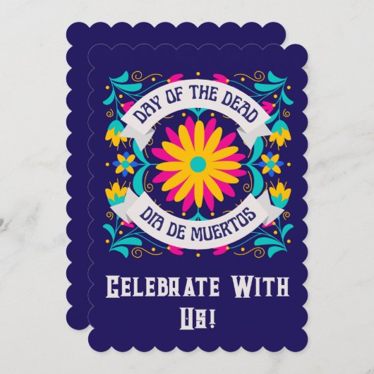 Dia de los muertos uitnodiging (Voorkant / Achterkant)