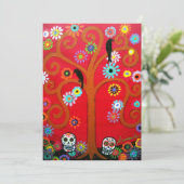 DIA DE LOS MUERTOS UITNODIGING (Staand voorkant)