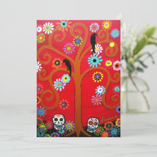 DIA DE LOS MUERTOS UITNODIGING (Staand voorkant)