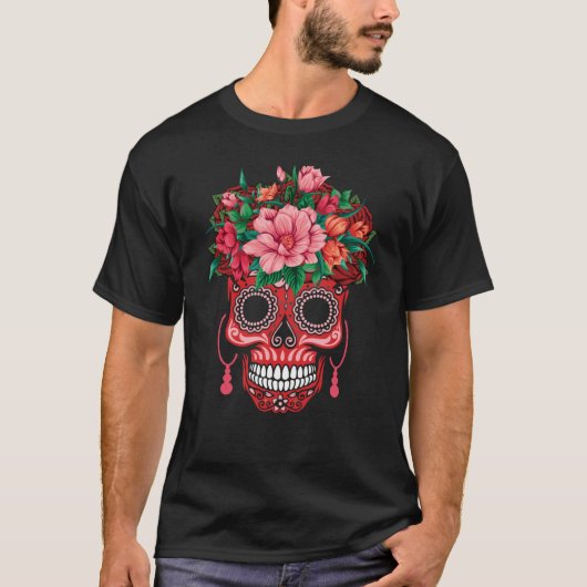 Dia De Los Muertos Valentines Day T-shirt (Voorkant)