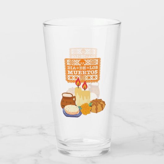 Dia De Los Muertos viering Glas (Achterkant)