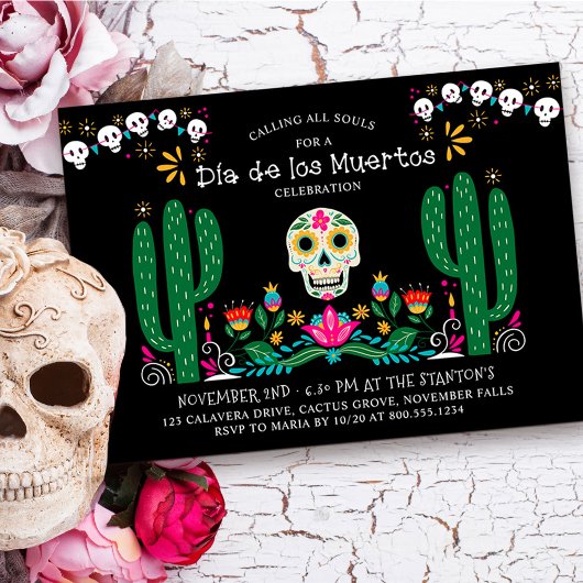 Dia de los Muertos-viering Mexico-thema Kaart