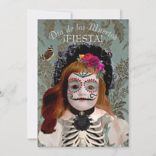 Día de los Muertos-viering Uitnodiging (Voorkant)