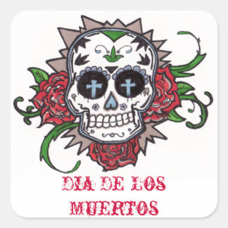 dia de los muertos vierkante sticker