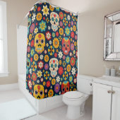 Dia de los Muertos Vintage Douchegordijn (In situ)