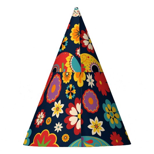 Dia de los Muertos Vintage Feesthoedjes (Achterkant)