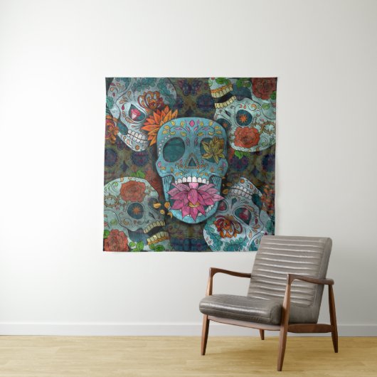 Dia De Los Muertos Wandkleed (In situ)