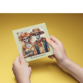 Dia de los Muertos waterverf bruidspaar Kaart