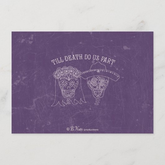 Dia de los Muertos Wedding Advice Kaarten (Achterkant)