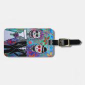 DIA DE LOS MUERTOS WEDDING BAGAGELABEL (Voorkant horizontaal)