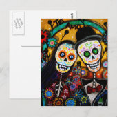 Dia de los Muertos Wedding Briefkaart (Voorkant / Achterkant)