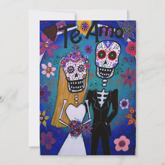 DIA DE LOS MUERTOS WEDDING KAART (Voorkant)