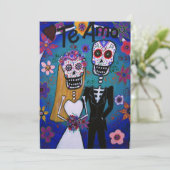 DIA DE LOS MUERTOS WEDDING KAART (Staand voorkant)