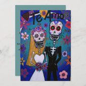 DIA DE LOS MUERTOS WEDDING KAART (Voorkant / Achterkant)