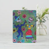 DIA DE LOS MUERTOS WEDDING KAART (Staand voorkant)