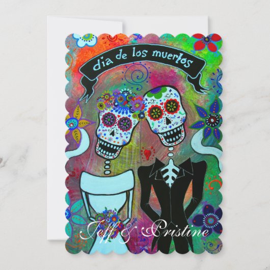 DIA DE LOS MUERTOS WEDDING KAART (Voorkant)