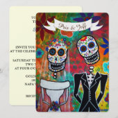 DIA DE LOS MUERTOS WEDDING KAART (Voorkant / Achterkant)