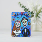 DIA DE LOS MUERTOS WEDDING KAART (Staand voorkant)