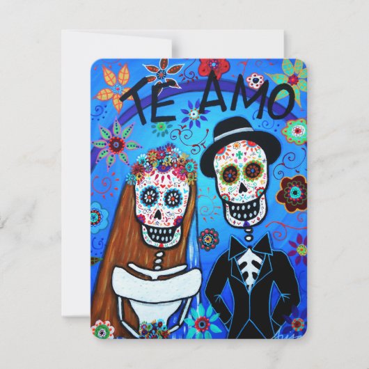 DIA DE LOS MUERTOS WEDDING KAART (Voorkant)