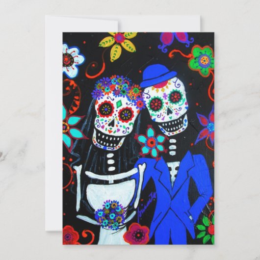 DIA DE LOS MUERTOS WEDDING KAART (Voorkant)