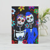 DIA DE LOS MUERTOS WEDDING KAART (Staand voorkant)