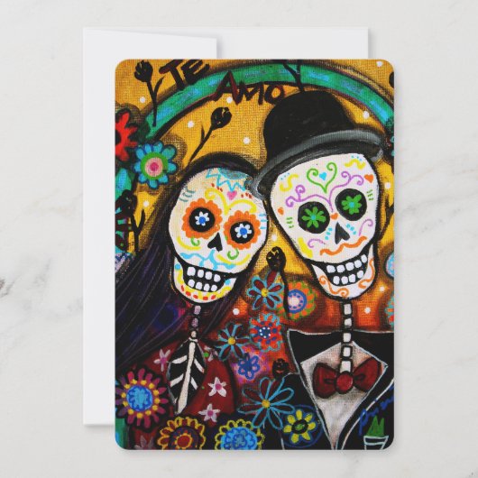 DIA DE LOS MUERTOS WEDDING KAART (Voorkant)