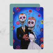 DIA DE LOS MUERTOS WEDDING KAART (Voorkant / Achterkant)