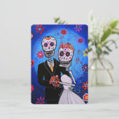 DIA DE LOS MUERTOS WEDDING KAART (Staand voorkant)