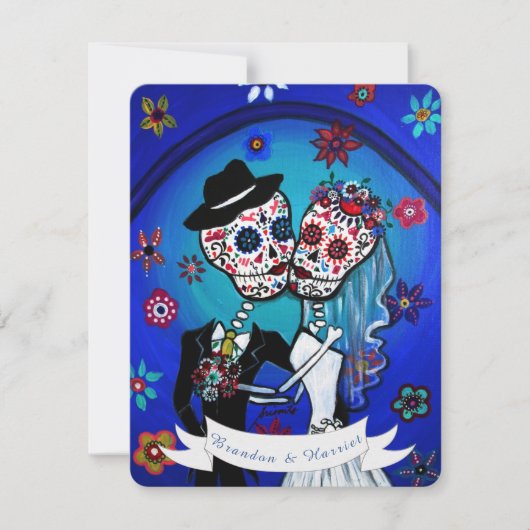 DIA DE LOS MUERTOS WEDDING KAART (Voorkant)