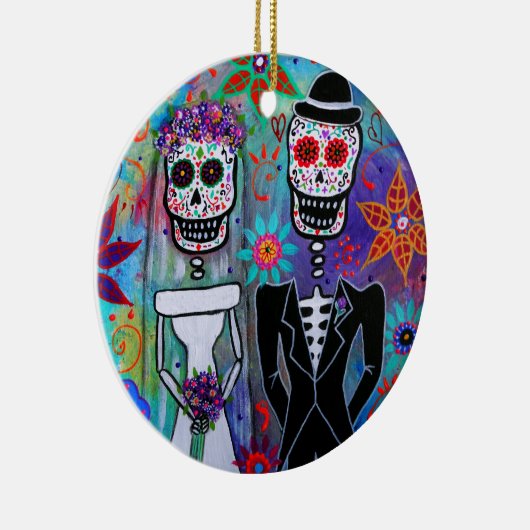 DIA DE LOS MUERTOS WEDDING KERAMISCH ORNAMENT (Rechts)