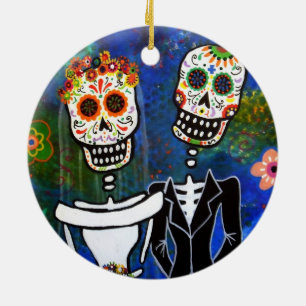 DIA DE LOS MUERTOS WEDDING KERAMISCH ORNAMENT