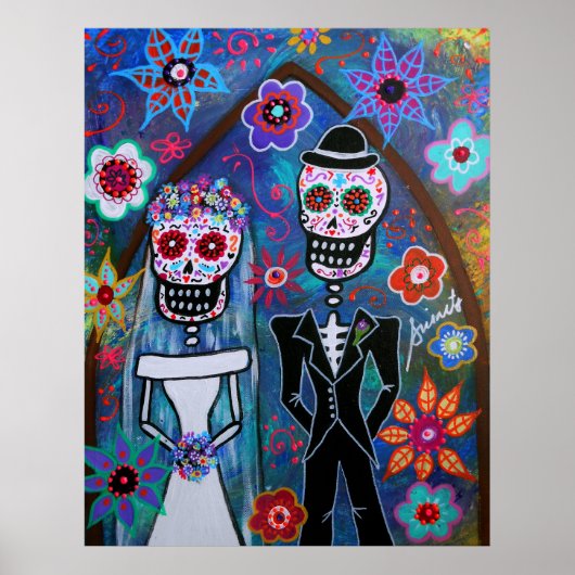 DIA DE LOS MUERTOS WEDDING POSTER (Voorkant)