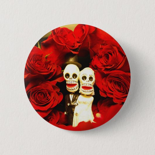 Dia de los Muertos Wedding Ronde Button 5,7 Cm (Voorkant)