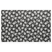 Dia de los Muertos White Paper Skulls Pattern Stof (Fat Quarter)