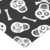 Dia de los Muertos White Paper Skulls Pattern Tafelkleed (Gekanteld)