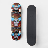Dia de los Muertos Winged Calaveras Persoonlijk Skateboard (Voorkant)