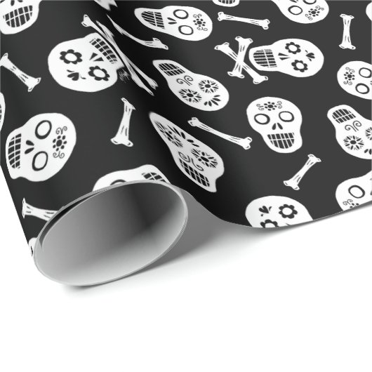 Dia de los Muertos Zwart en wit papier Schedels (Rol Hoek)