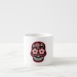 Dia de los Muertos Zwarte Suikerschedel Espresso Kop