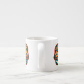 Dia de los Muertos Zwarte Suikerschedel Espresso Kop (Achterkant)