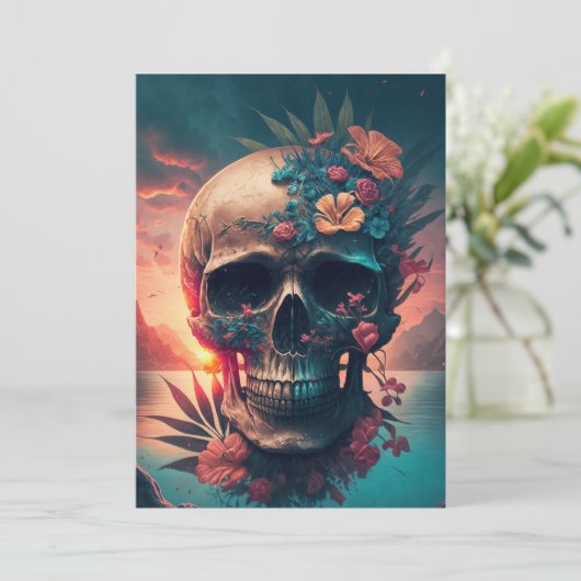 Dia De Los Muetos Kaart (Staand voorkant)