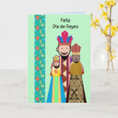 Dia de los Reyes Magos Niño Kaart (Gele Bloem)